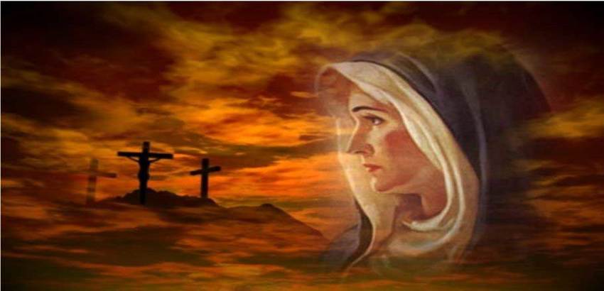 lágrimas de Maria no Calvário